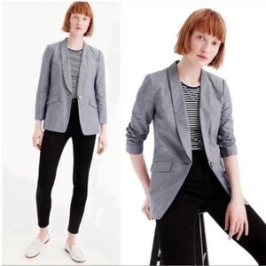 NWT J. Crew Unstructured Shawl Collar Cotton Linen Blazer